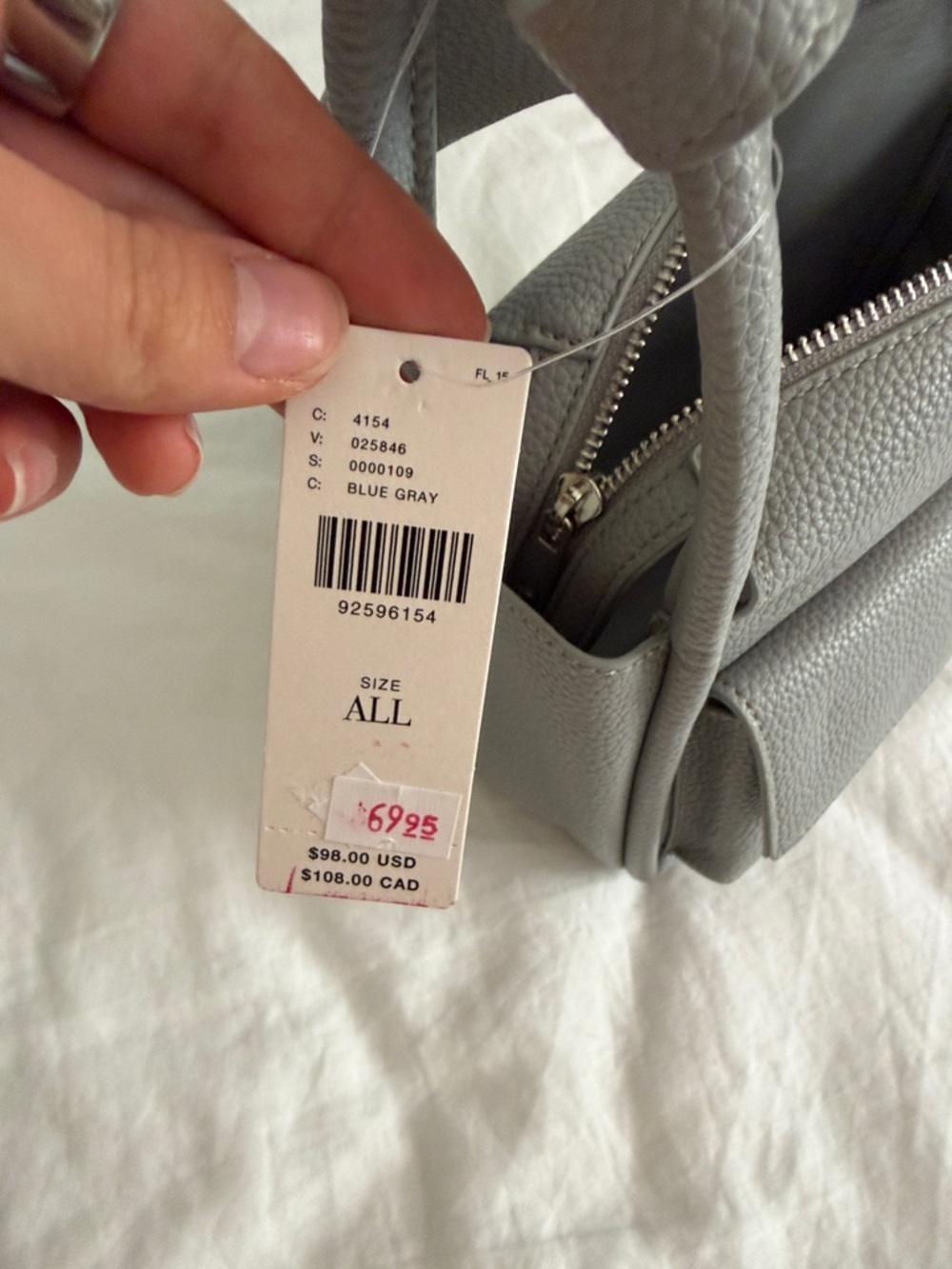Anthropologie Gray Women's Crossbody Bag with Front Pockets - Picture 4 of 4